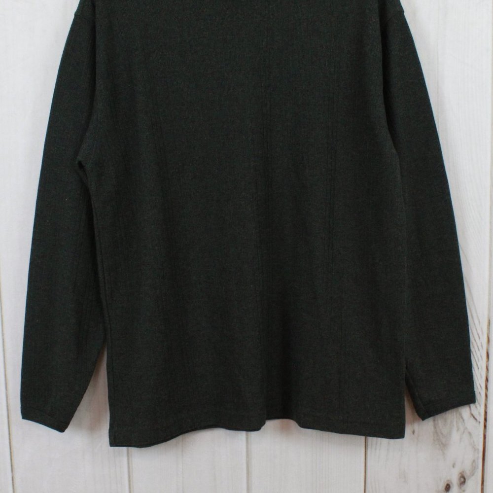 Farah Charcoal Gray Crew Neck Cotton Blend Pullover Sweater Size L - Picture 3 of 9